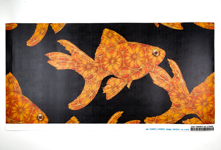 Goldfish on Black Wallpaper