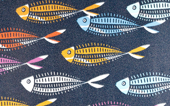Sale - Dots &amp; Dashes Fish - Peel &amp; Stick Wallpaper Sample