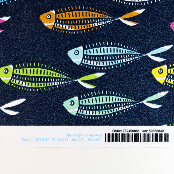 Sale - Dots &amp; Dashes Fish - Peel &amp; Stick Wallpaper Sample