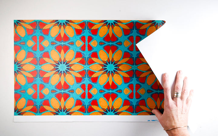 Sale - Moroccan Flower Experiment - Peel &amp; Stick Wallpaper Sample