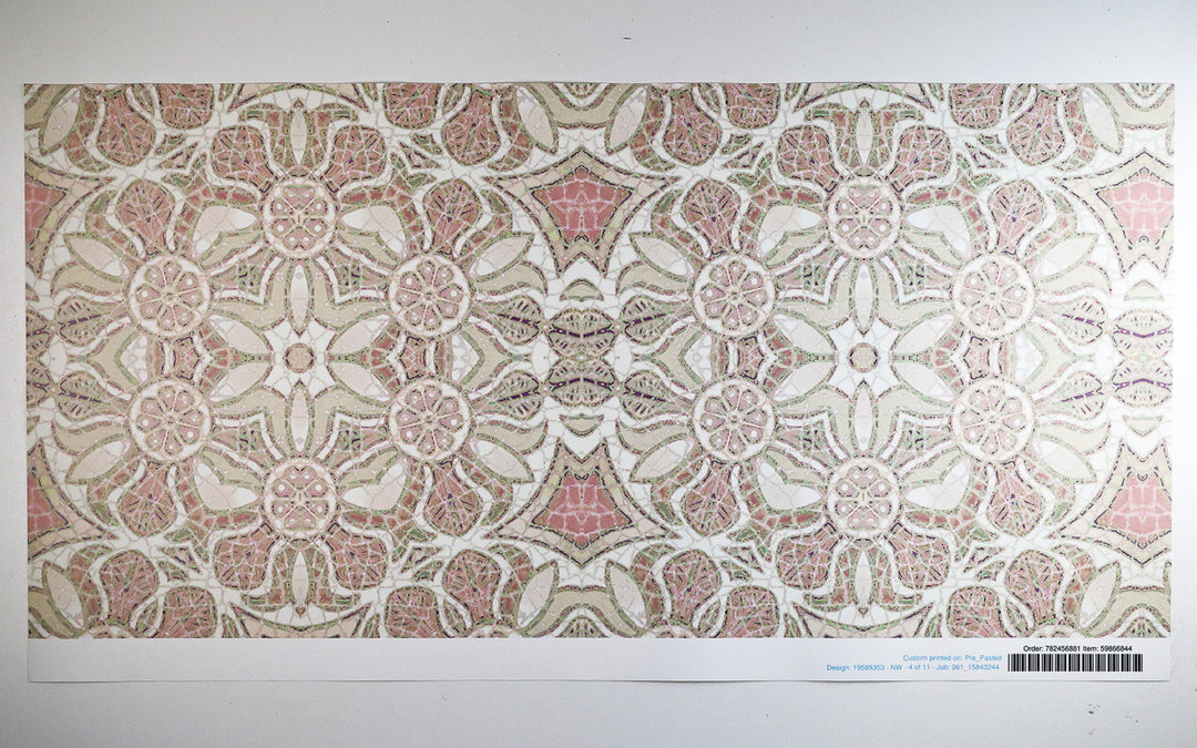 Sale - Pink Pomegranate - Pre-pasted wallpaper Sample