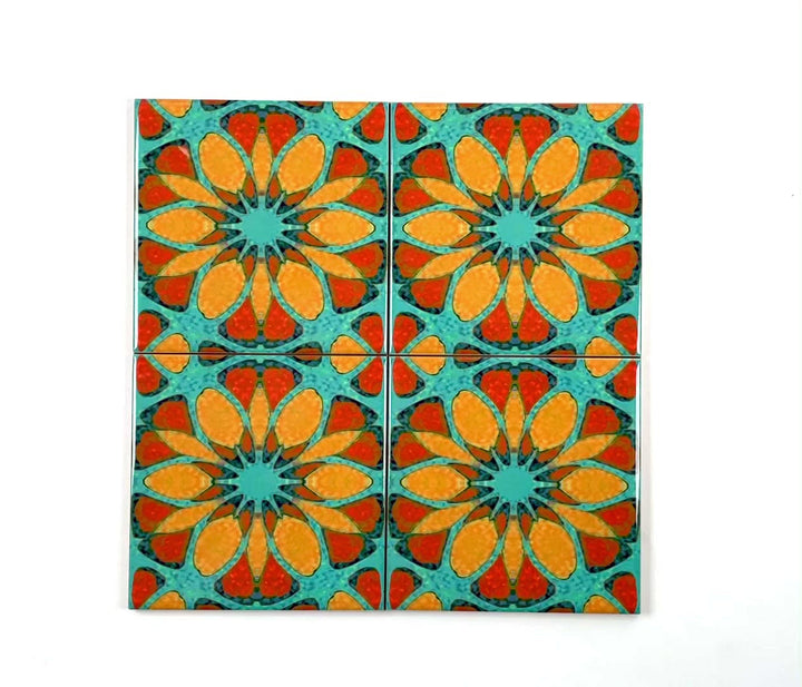 Moroccan Flower Tile - single flower version
