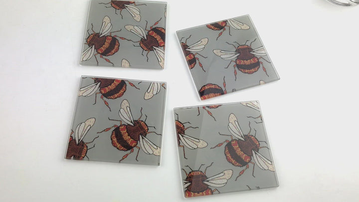 Wandering Bumble Bee Coaster Set