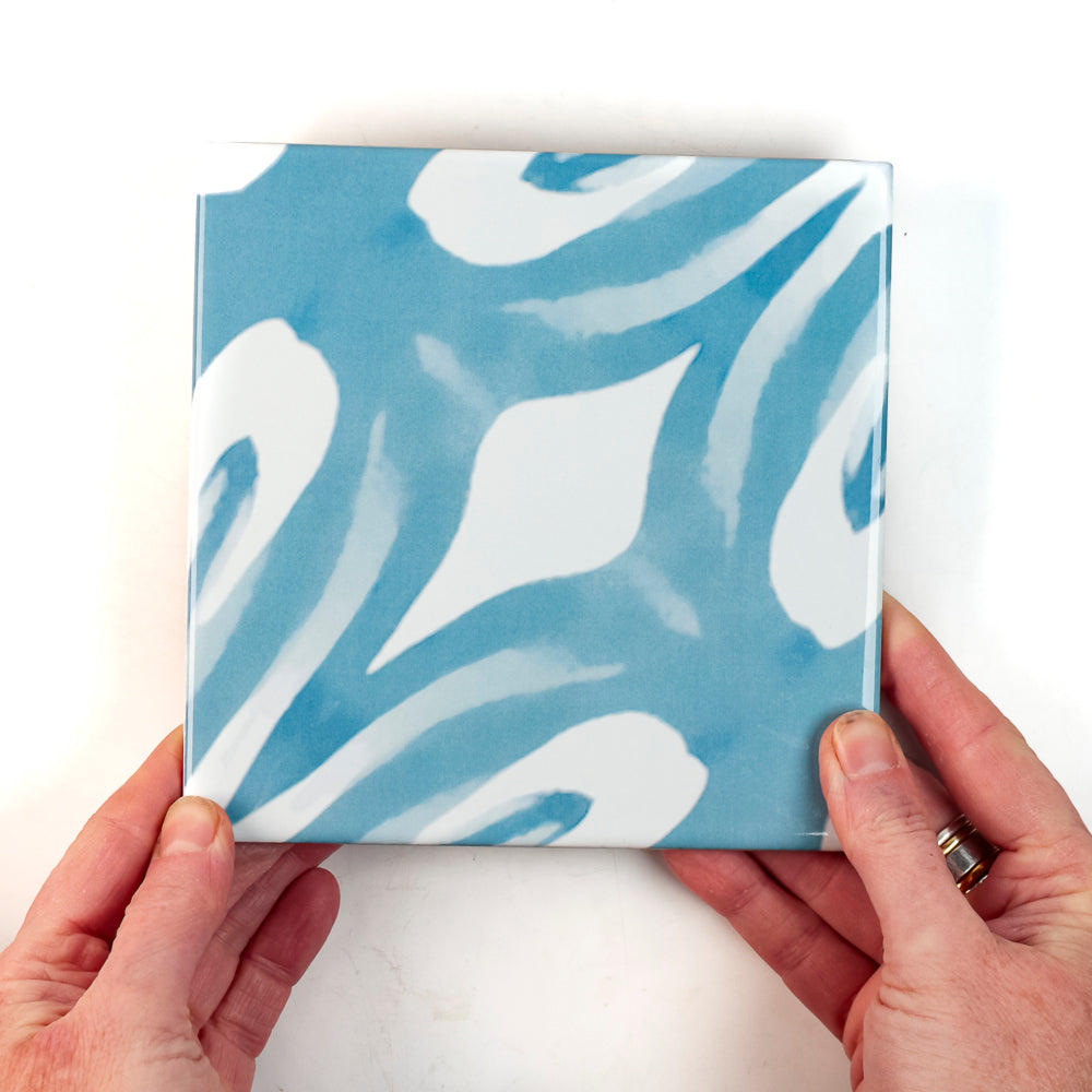 Aqua Watercolour Tiles -  FIRED INK Version
