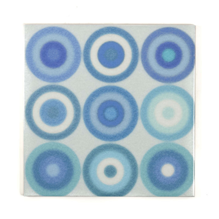 Turquoise Blue Circles Tile