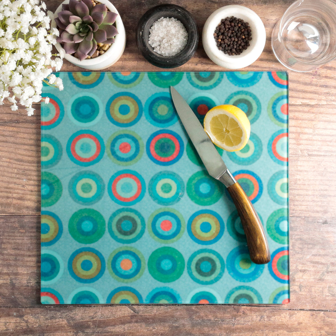 Blue Green Red Circles Worktop Protector
