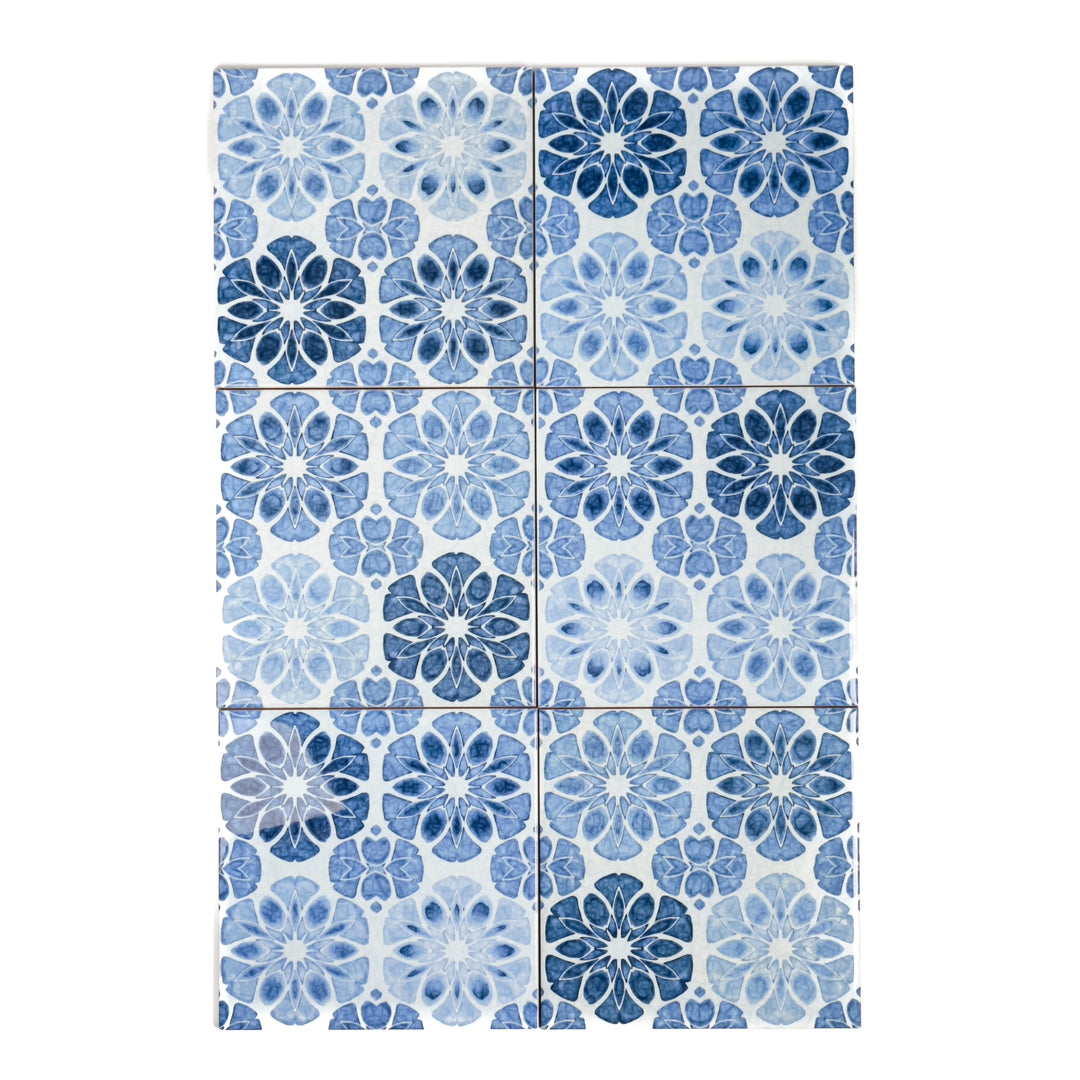 Vintage Denim Patchwork Tiles