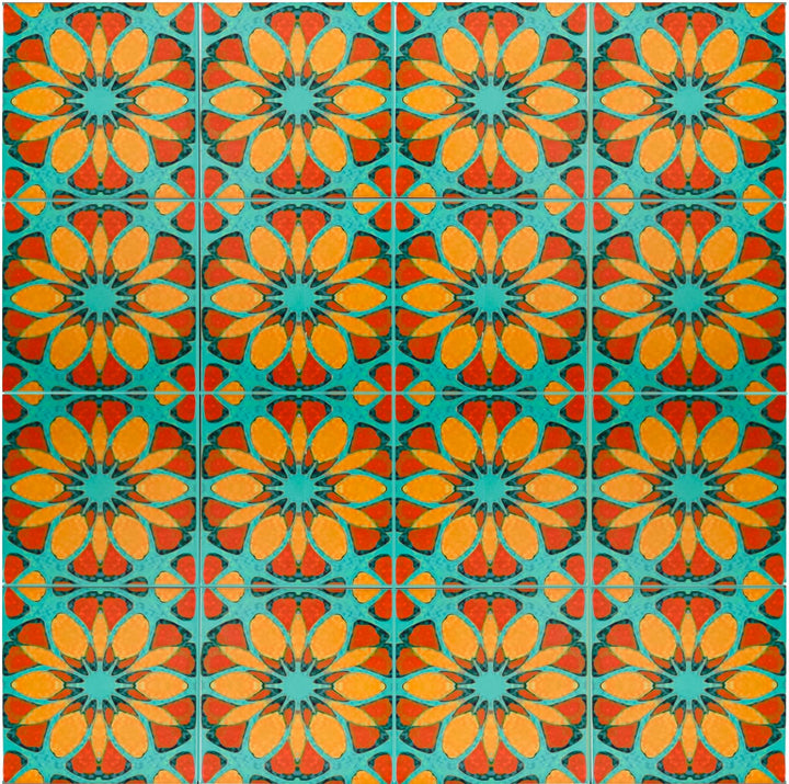 Moroccan Flower Tile - single flower version