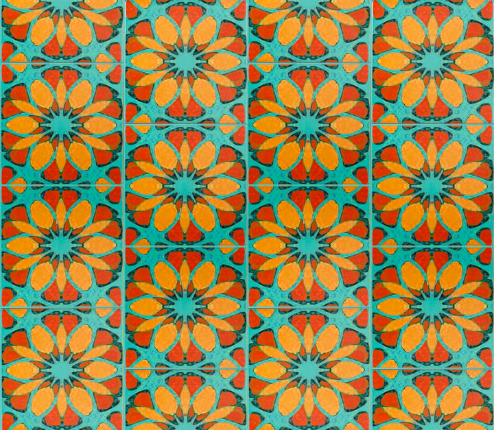 Moroccan Flower Tile - single flower version