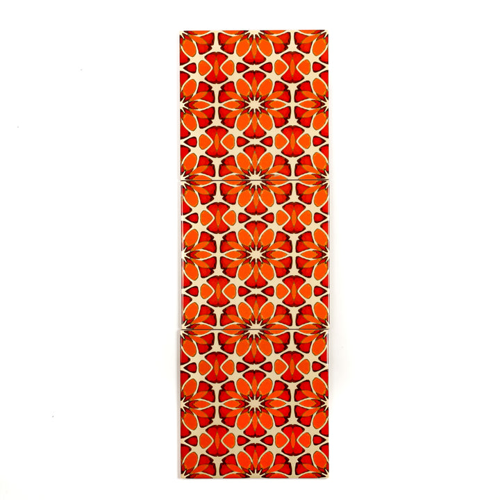 Moroccan Flower Tile - Orange Apricot Version