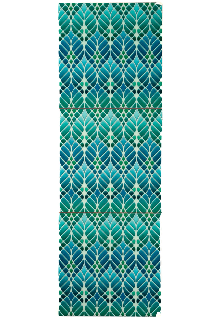 "Malachite Twining" Green blue kitchen tiles