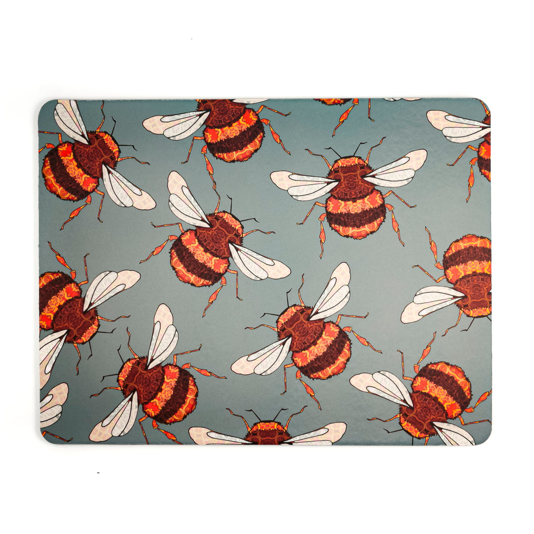 Wandering Bees Large Pet Food Mat