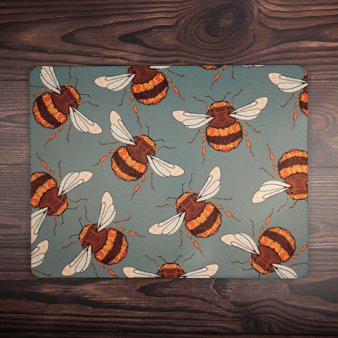 Wandering Bees Large Pet Food Mat