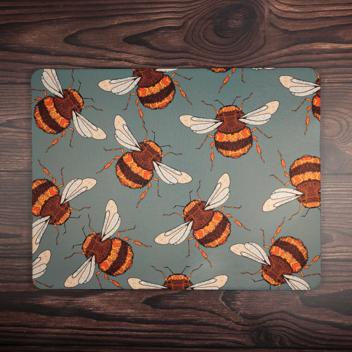 Wandering Bees Large Pet Food Mat