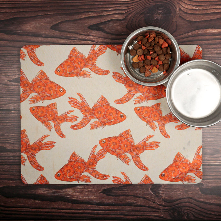 SALE SECOND Goldfish Large Pet Food Mat