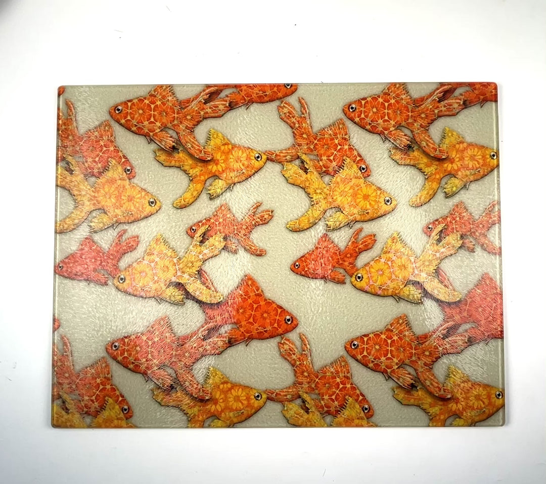 Goldfish on Stone Cutting Board / Heatproof Pan Rest