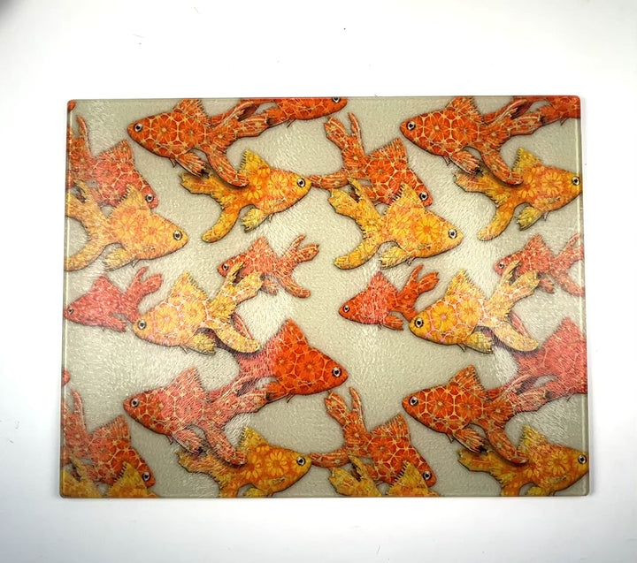 Goldfish on Stone Cutting Board / Heatproof Pan Rest