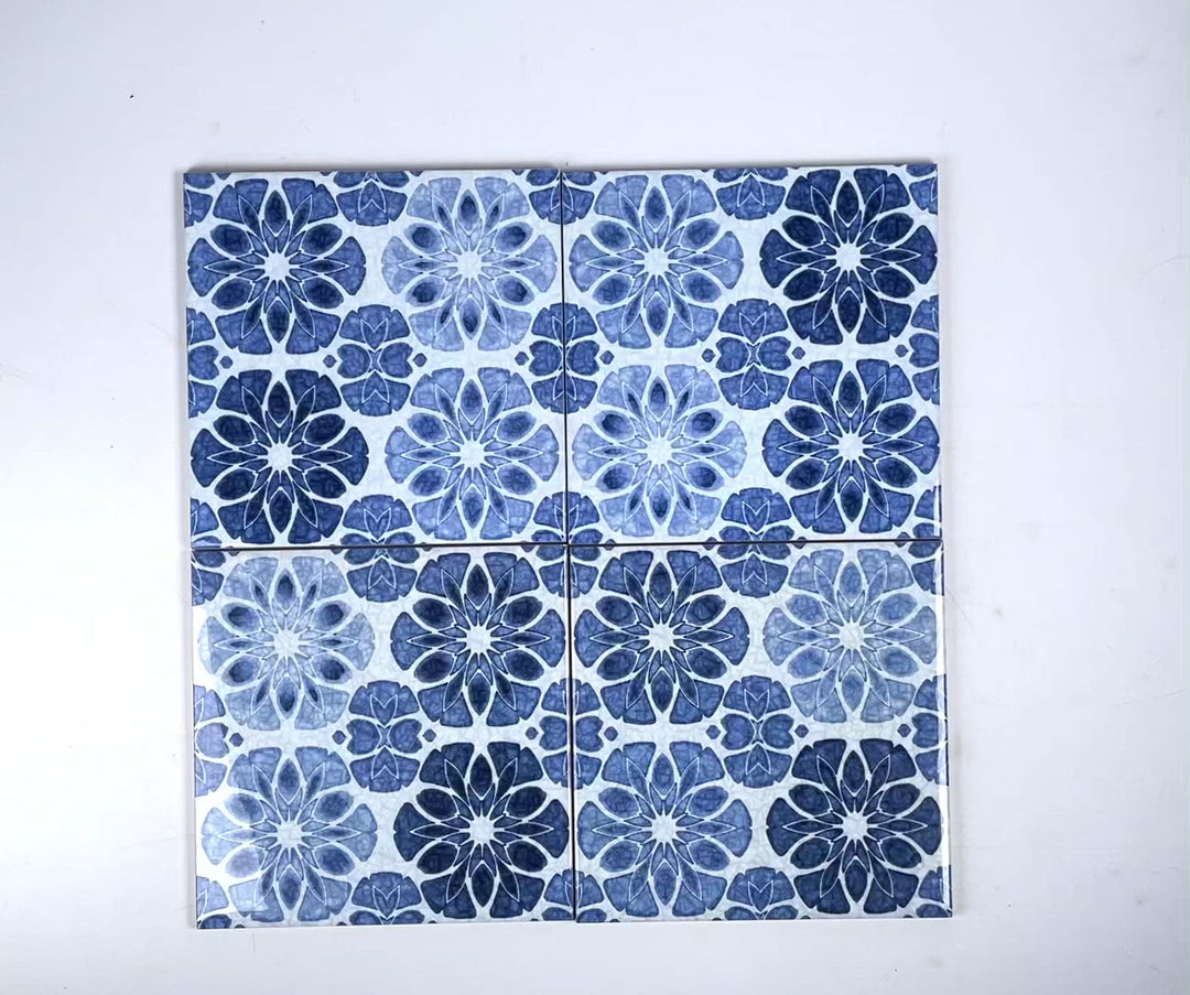 Vintage Denim Patchwork Tiles