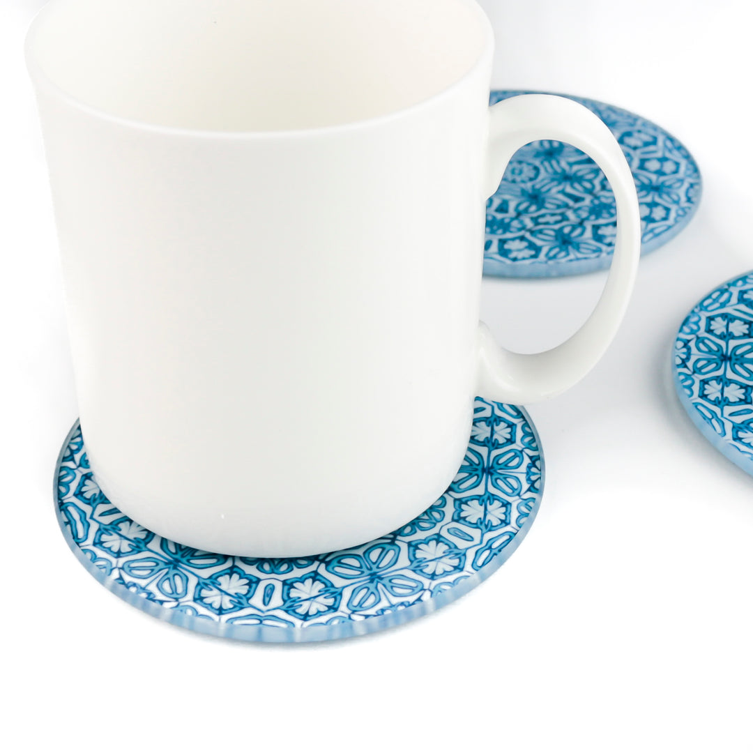Blue Turkish Flower Chopping Board (circular)