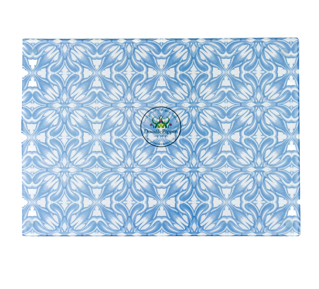 Blue Chrysanthemum Chopping Board
