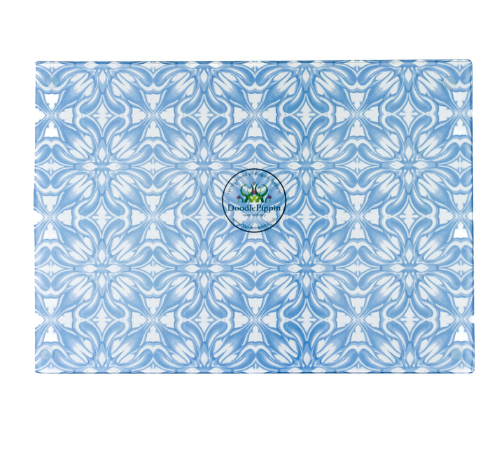 Blue Chrysanthemum Chopping Board