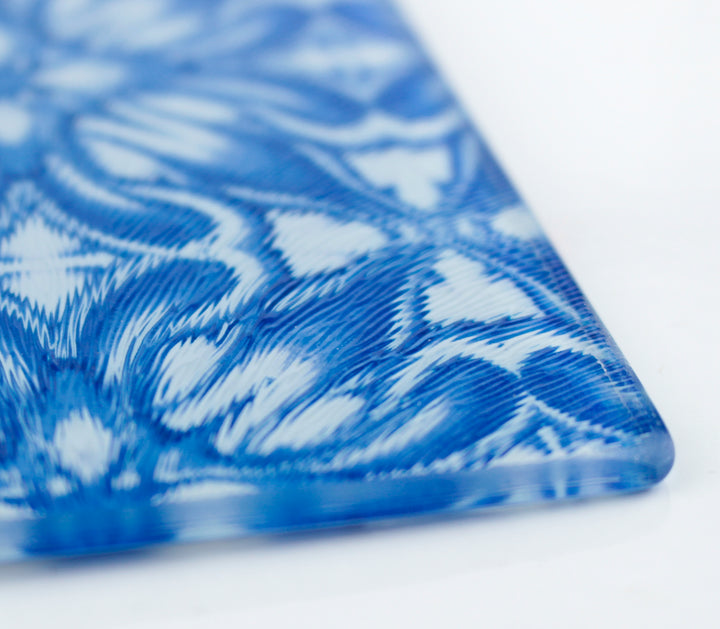 Blue Chrysanthemum Chopping Board