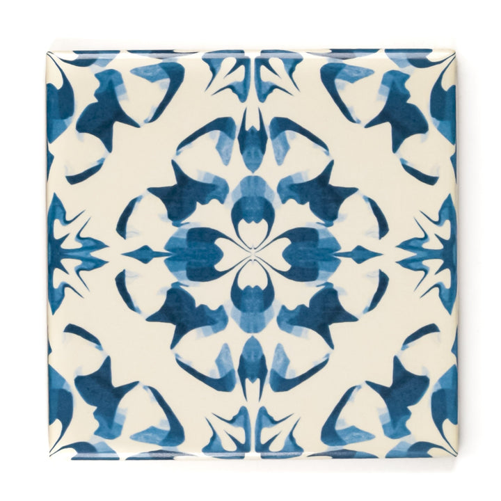 Delft Blue Cream tiles -  FIRED INK Version