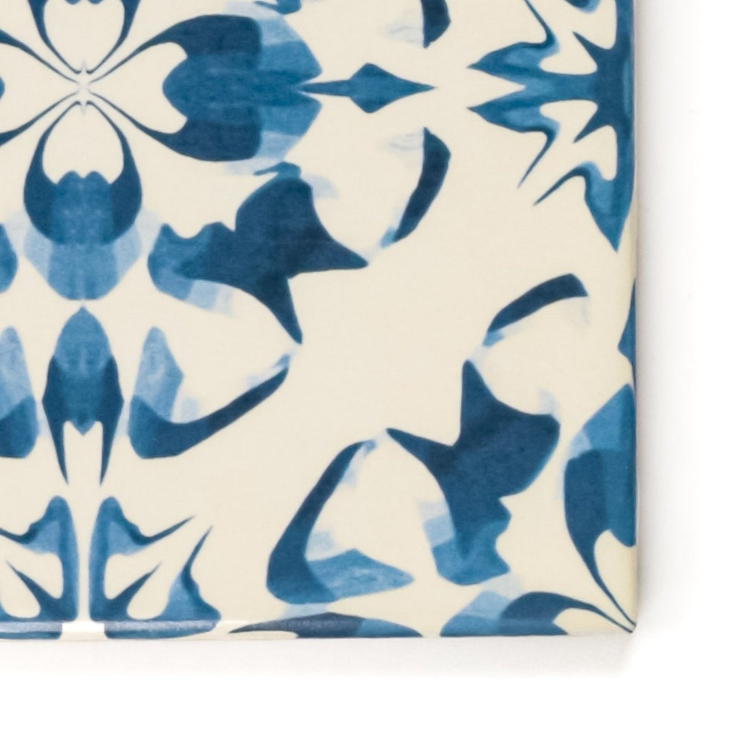 Delft Blue Cream tiles -  FIRED INK Version