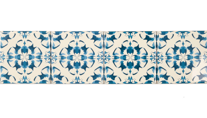 Delft Blue Cream tiles -  FIRED INK Version