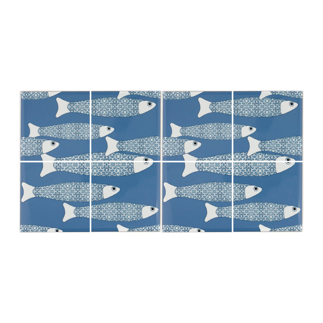 Ocean Shoal tile - Large Scale - Sky Blue