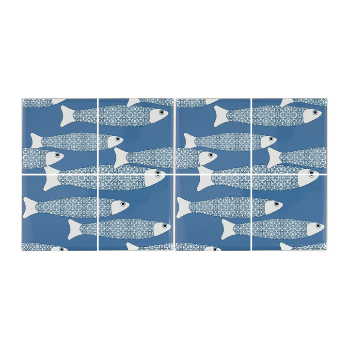 Ocean Shoal tile - Large Scale - Sky Blue