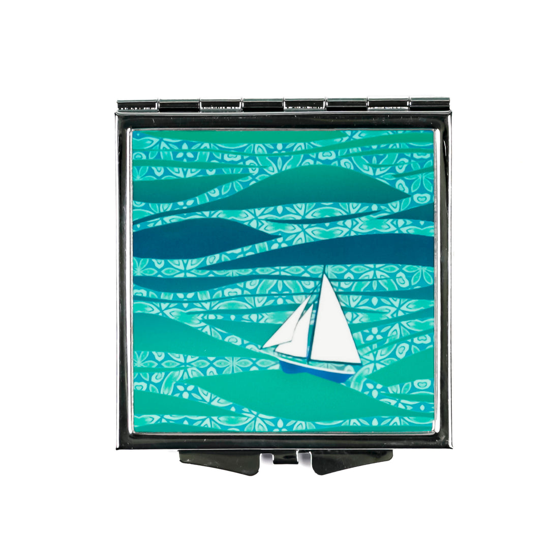 Caribbean Sea Folding Mirror and Lens Cloth