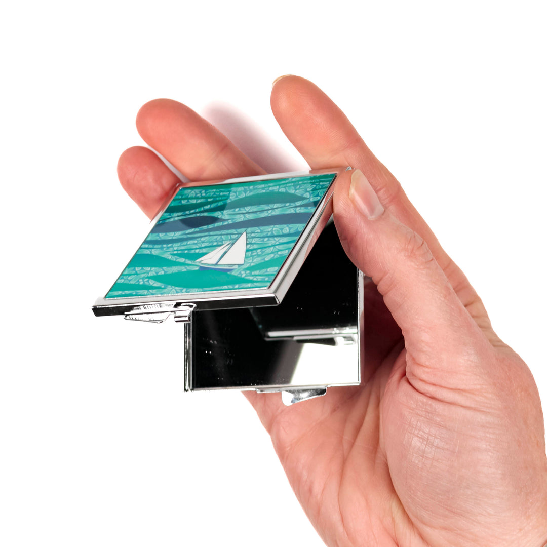 Caribbean Sea Folding Mirror and Lens Cloth