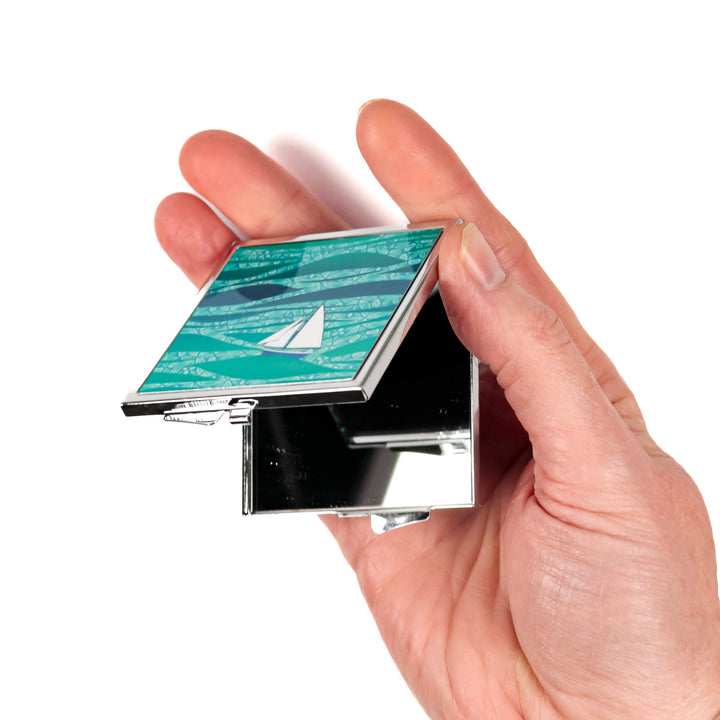 Caribbean Sea Folding Mirror and Lens Cloth