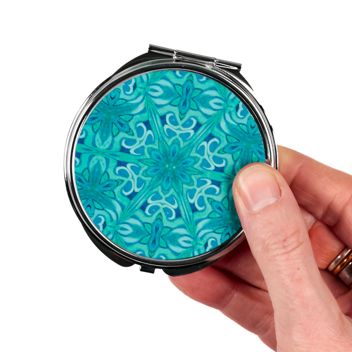 Agapanthus Arts &amp; Crafts Compact Folding Mirror