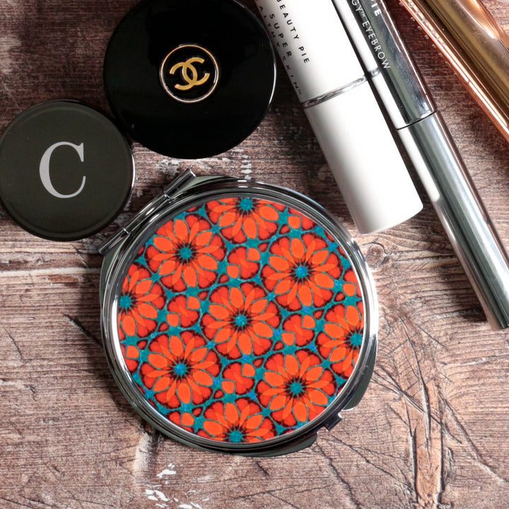 Red Poppies Folding Mirror and Lens Cloth
