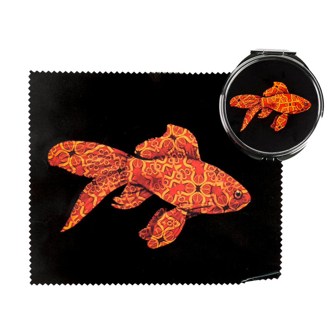 Red Fish Compact Folding Mirror