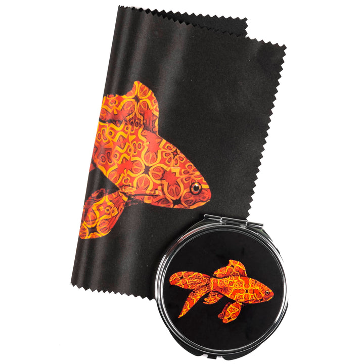 Red Fish Compact Folding Mirror
