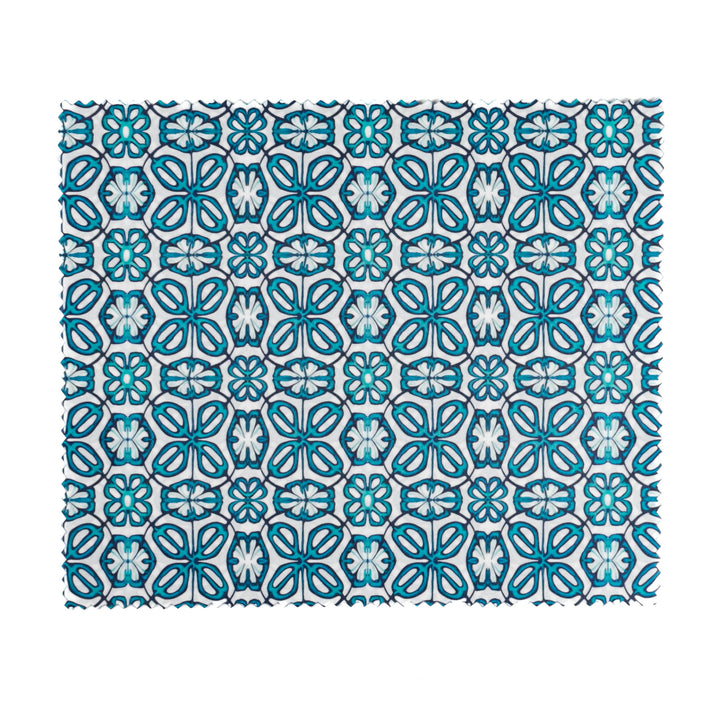 SALE - Blue Turkish Flower Compact Folding Mirror (Square)