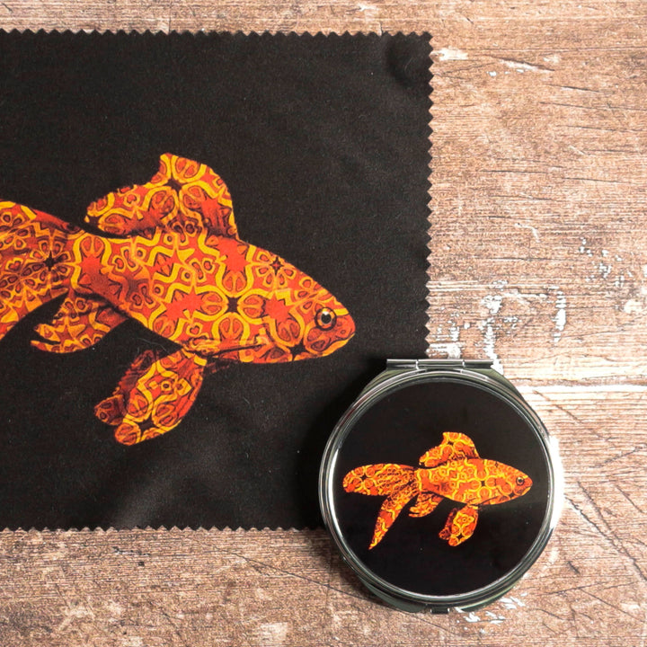 Red Fish Compact Folding Mirror