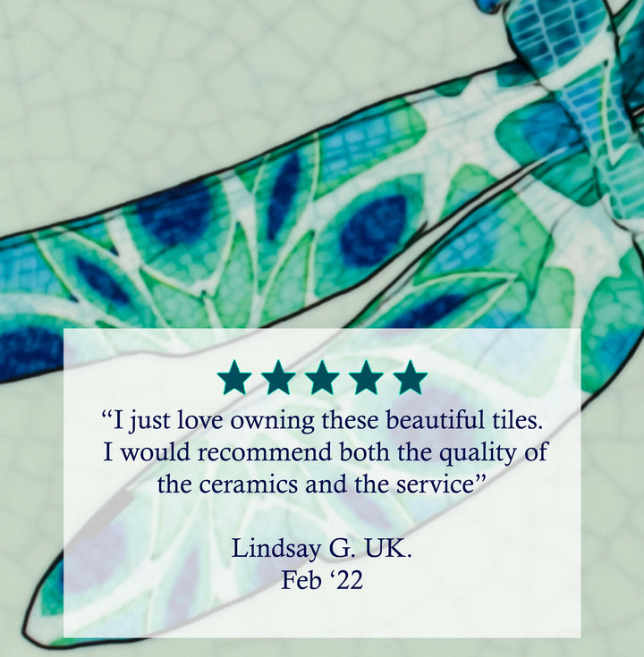 Dragonfly Tile - Aqua