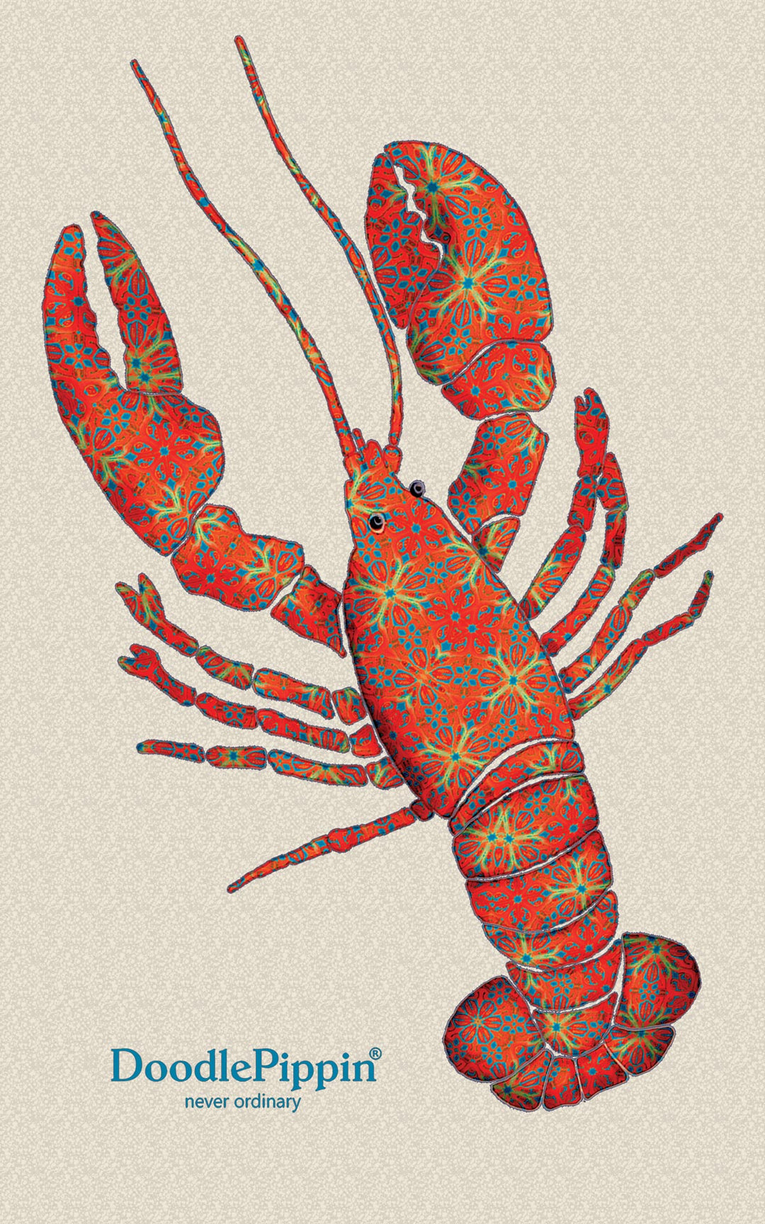 SALE - Lobster tea towel - 100% Cotton