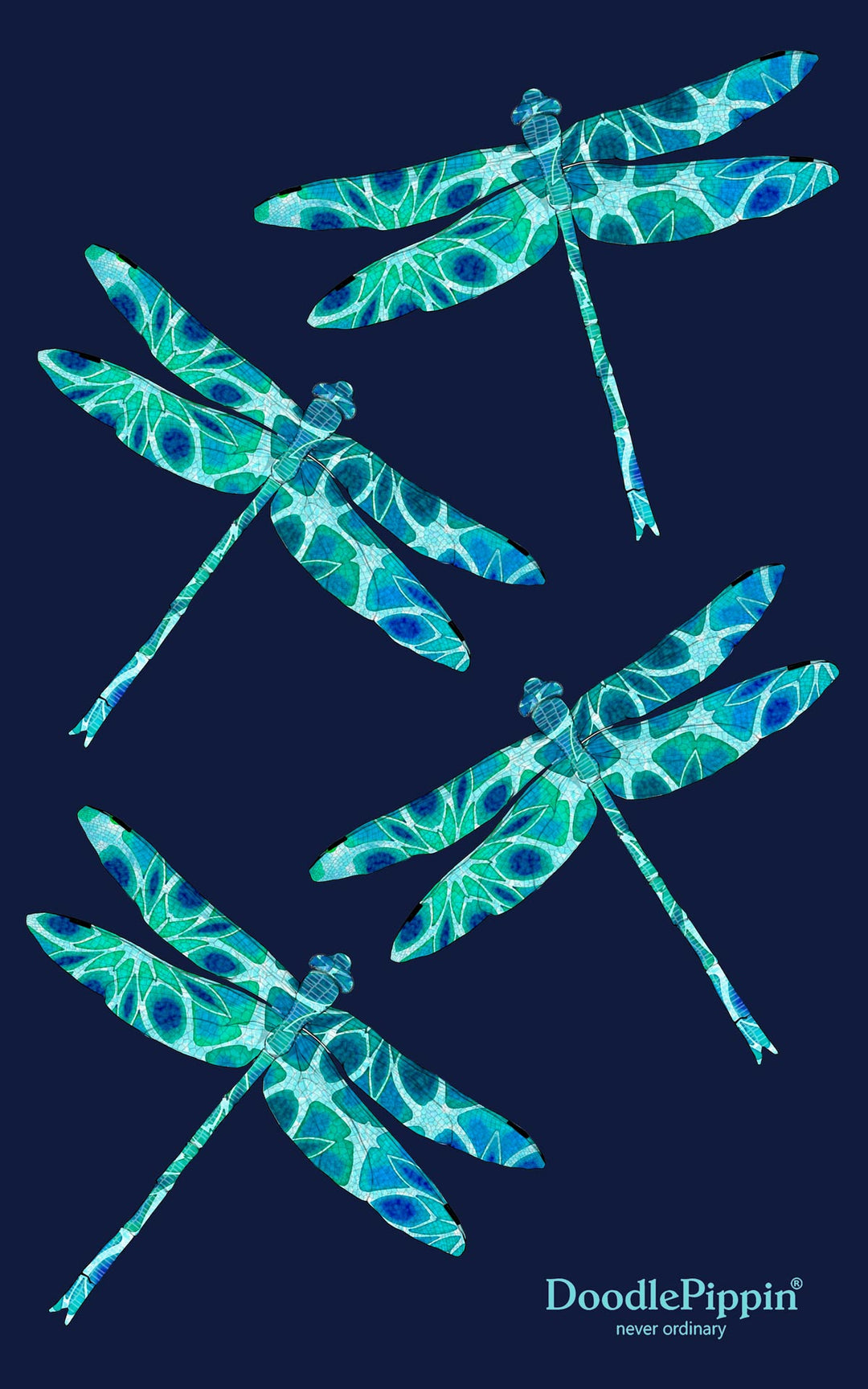 Dragonfly tea towel - 100% Cotton