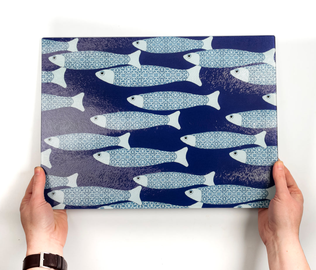 Navy Blue Ocean Shoal Worktop Saver
