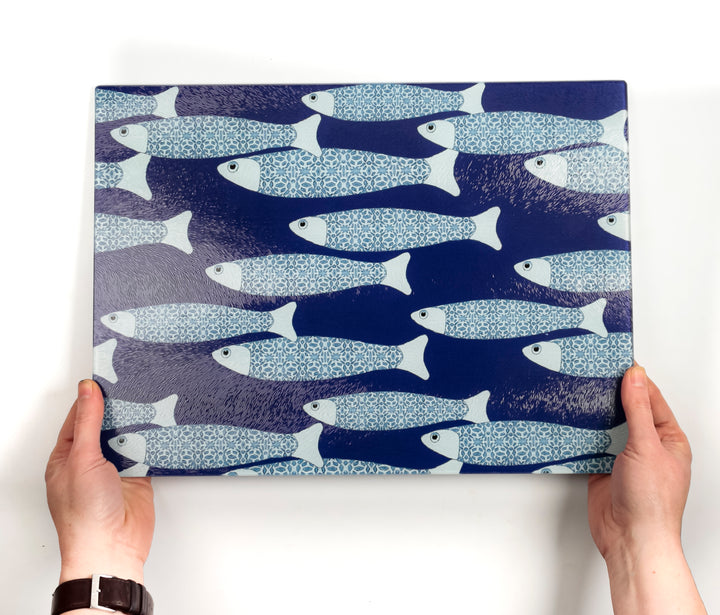 Navy Blue Ocean Shoal Worktop Saver
