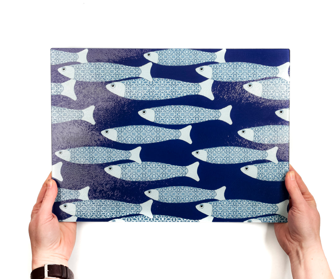 Navy Blue Ocean Shoal Worktop Saver