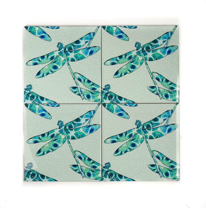 Dragonfly Tile - Aqua