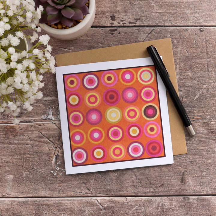 SALE Orange Circles card