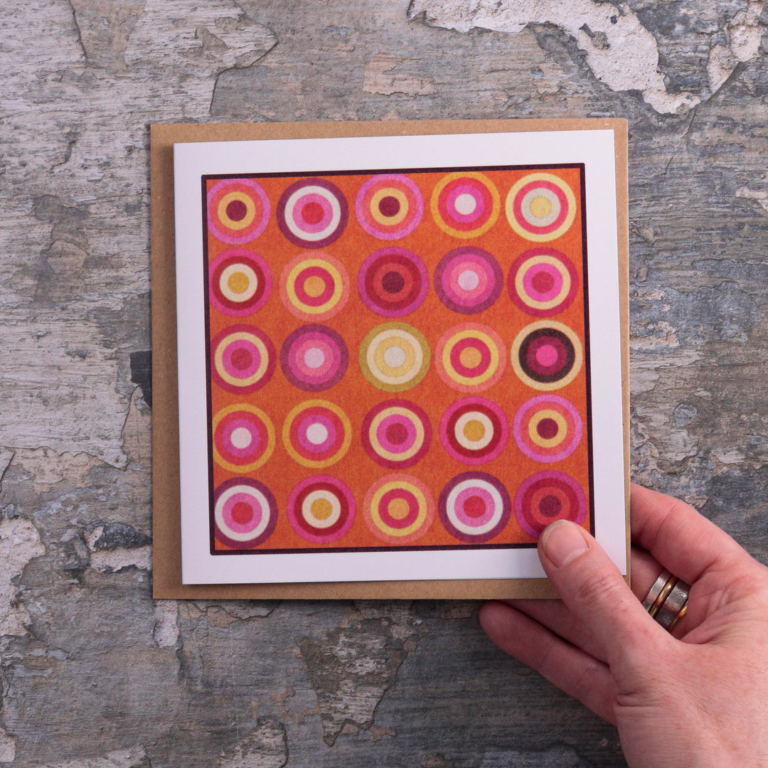 SALE Orange Circles card