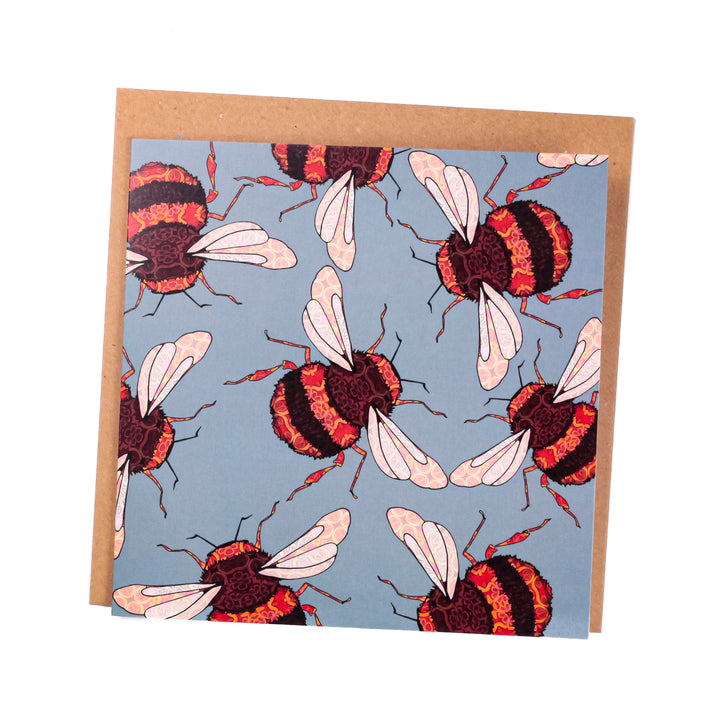 Wandering Bumblebee Card - Blue